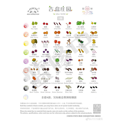 现货 JYKYS 水果庄园B版 微缩水果蔬菜迷你微缩食玩微缩场景散件2