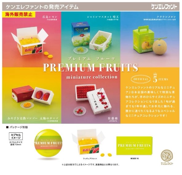 现货日版扭蛋 Kenelephant 潮玩 微缩食玩水果 微缩场景