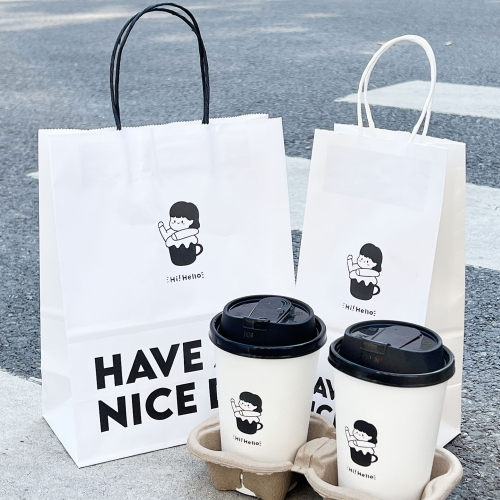 hello白牛皮加厚打包纸袋