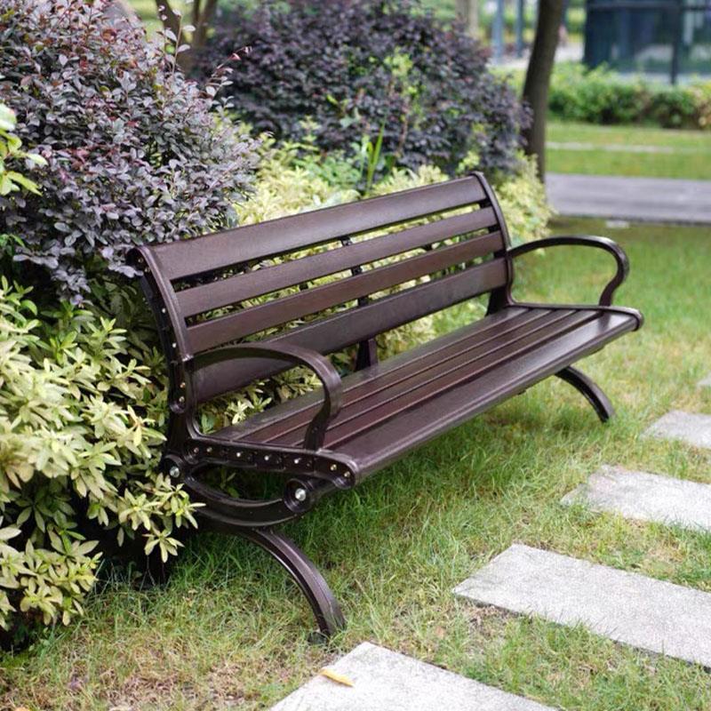 公园椅户外长凳铸铝休息凳休闲三人户外露天社区长后座