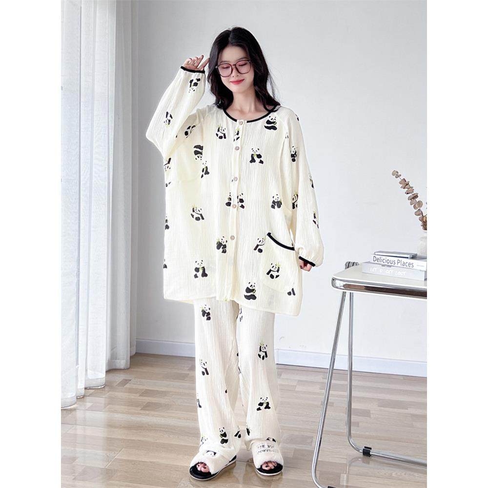 纯棉纱布女士加码护理睡衣100kg产后服春秋季长袖产妇疗养院服,女士内衣/男士内衣/家居服,睡衣/家居服套装,淘宝优惠券,粉丝福利购,淘宝优惠卷