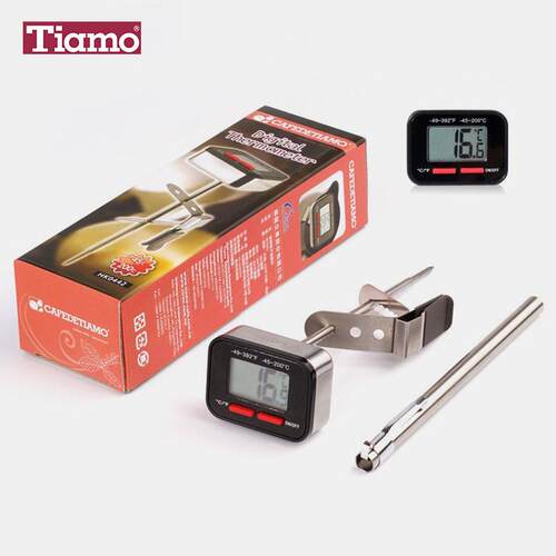 TIAMO数显温度计大屏显示 咖啡手冲与奶温专用 HK0442