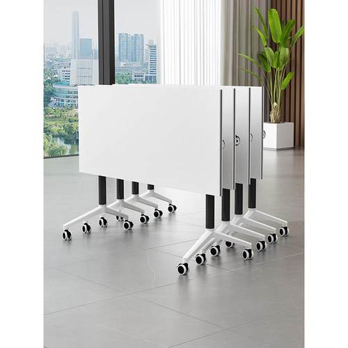 折叠式会议桌培训桌椅组合教育机构辅导班双人简易办公室学习长桌