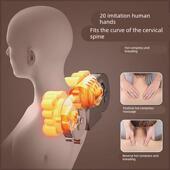 颈椎按摩器全身多功能家用床垫自动颈肩腰背腿足热敷靠垫枕