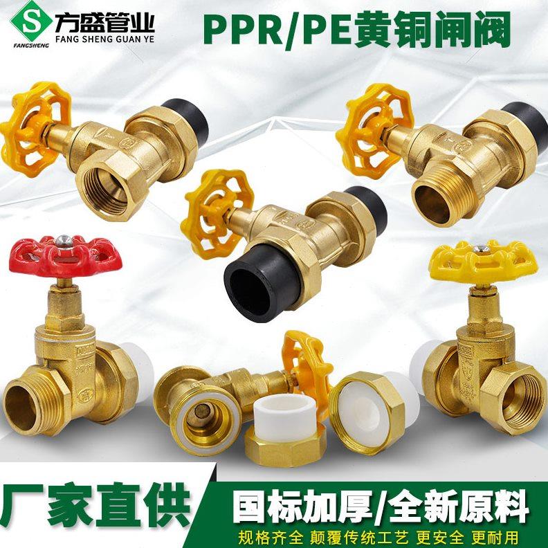 PPR铜闸阀 PPR阀门双头活接铜球截止阀门20 4分PPR水管管件配件
