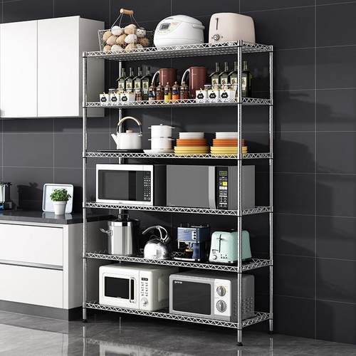 货架置物架落地式厨房家用厨具收纳层架花架多层仓库阳台储物整理