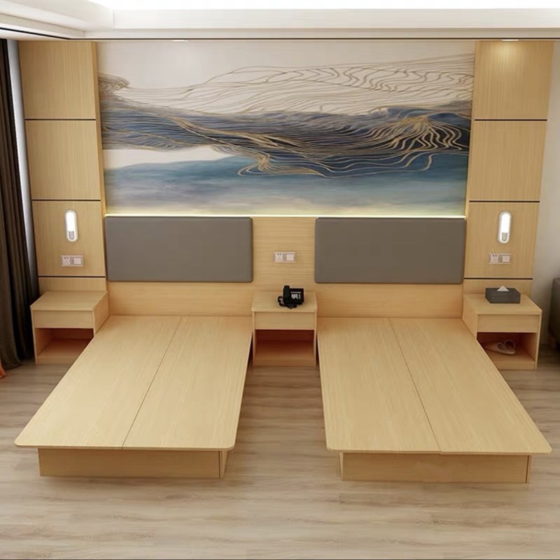 广东广州酒店家具标间全套x宾馆床单人快捷公寓出租房民宿客房