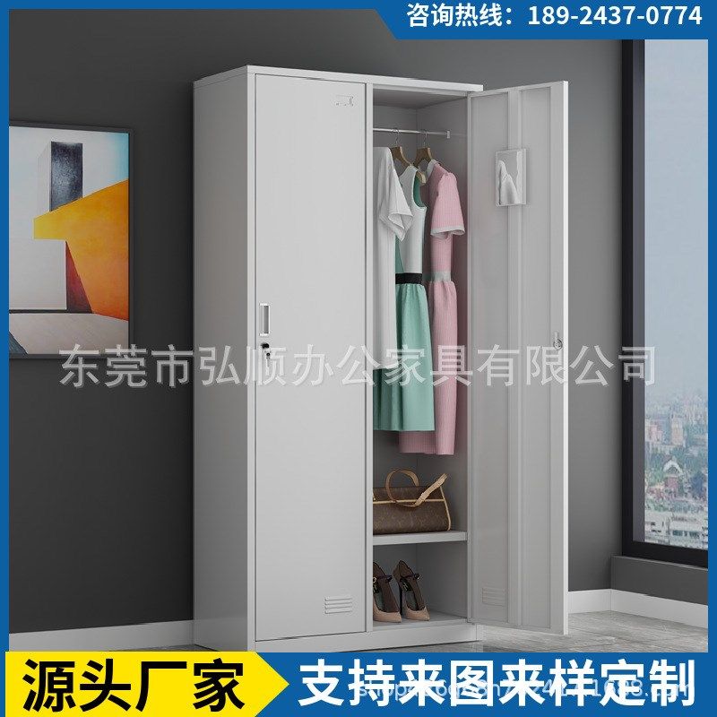 更衣柜4门员工 工厂衣柜储物柜带锁换衣柜宿舍四门U更衣柜铁皮柜