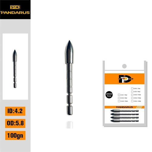 箭头4.2mmg不锈钢箭头 反曲弓复合弓比赛箭支 内插箭头 箭配件箭