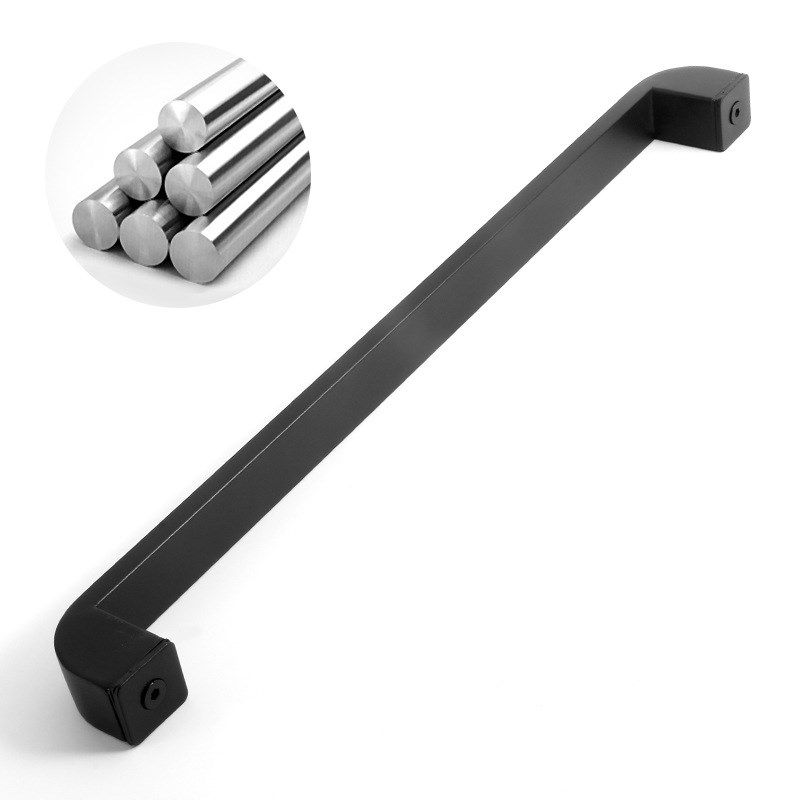 201不锈钢黑色拉手门窗五金z配件衣柜抽屉大门把手玻璃门方形手把