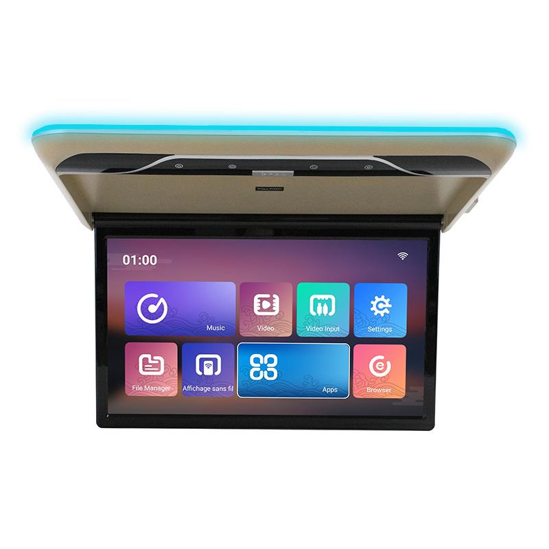厂家新款车载安卓吸顶显示器22寸汽车高清电视吊顶屏hdmi