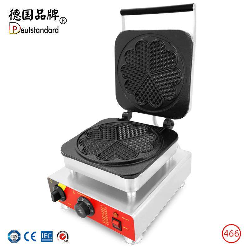 新品心形华夫饼花朵格子饼商用电热烤饼机110V出口产品摆摊机工厂