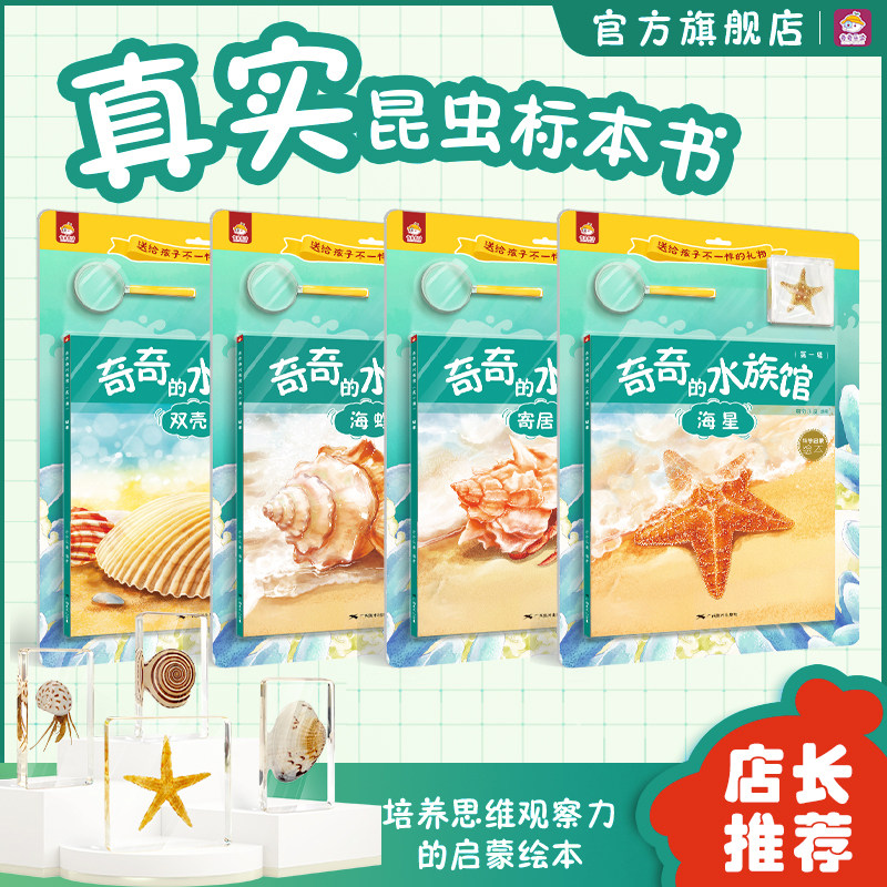 【奇奇乐读标本书】儿童3-6-9岁节日生日创意礼品礼物树脂标本绘本海洋真动物琥珀自然科普书亲子互动幼儿启蒙认知课外阅读早教书