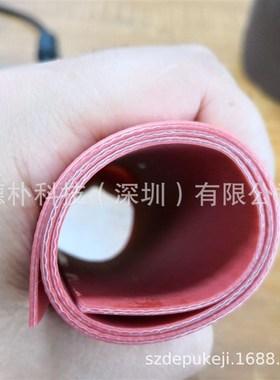 重复用缓冲垫红色FPC层压硅胶垫夹布耐磨O硅胶垫双面磨砂不出油