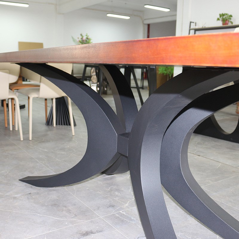 美式桌腿家具金属桌r腿铁艺桌脚书桌餐桌腿钢架五金铁脚