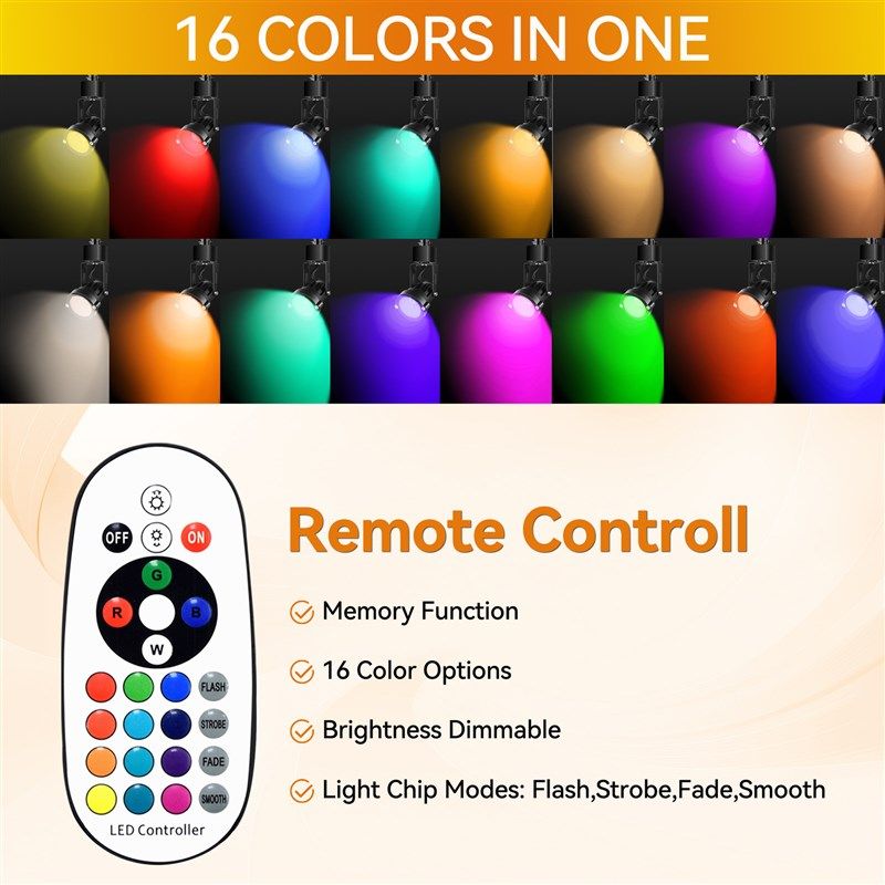 摇头壁灯桌面灯调光调色定时遥控器z控制5w桌面灯黑色白色可做RGB