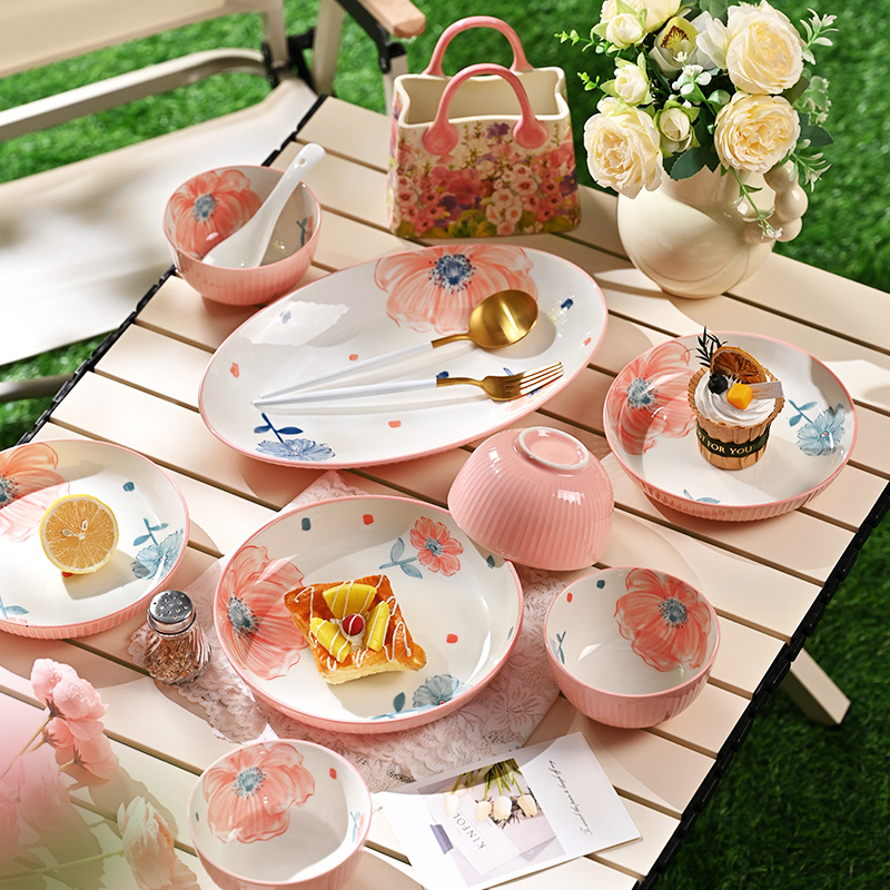 梵创2025新款釉下彩高级碗碟套装