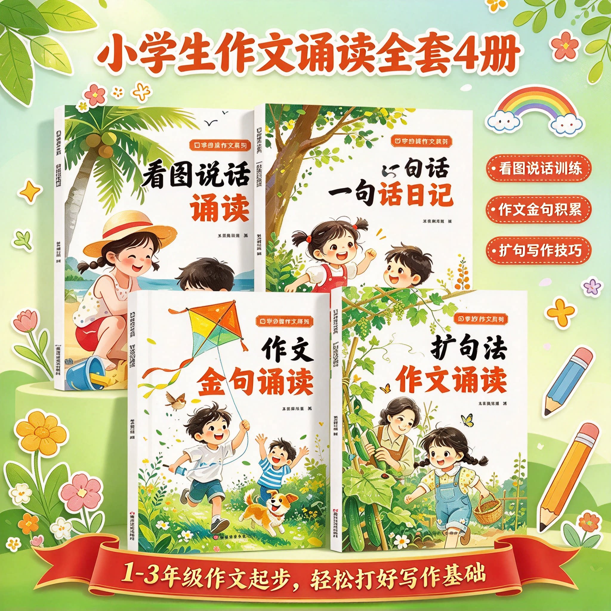 【作文必备】小学语文扩句法作文金句诵读趣味识字写作方法技巧大全930