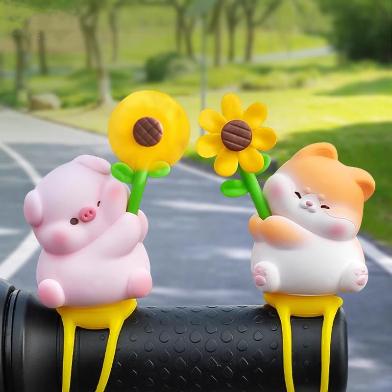 电动车装饰风扇自行车小配饰可爱儿童婴儿车挂电瓶车摆件风车车载