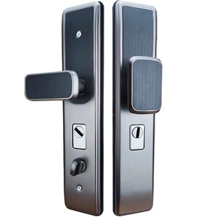 防盗门把手手把通用型合金家用手柄大门拉手锁配件加厚铁面板 新款