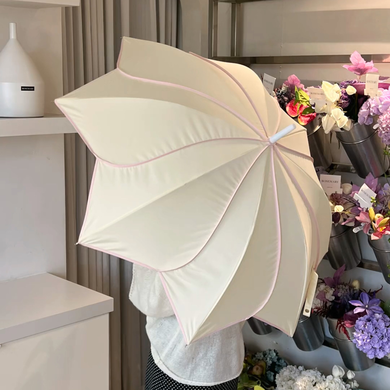 甜美风花瓣款新款2026自动两用女加大折叠加固抗风长柄伞晴雨伞,居家日用,伞,淘宝优惠券,粉丝福利购,淘宝优惠卷