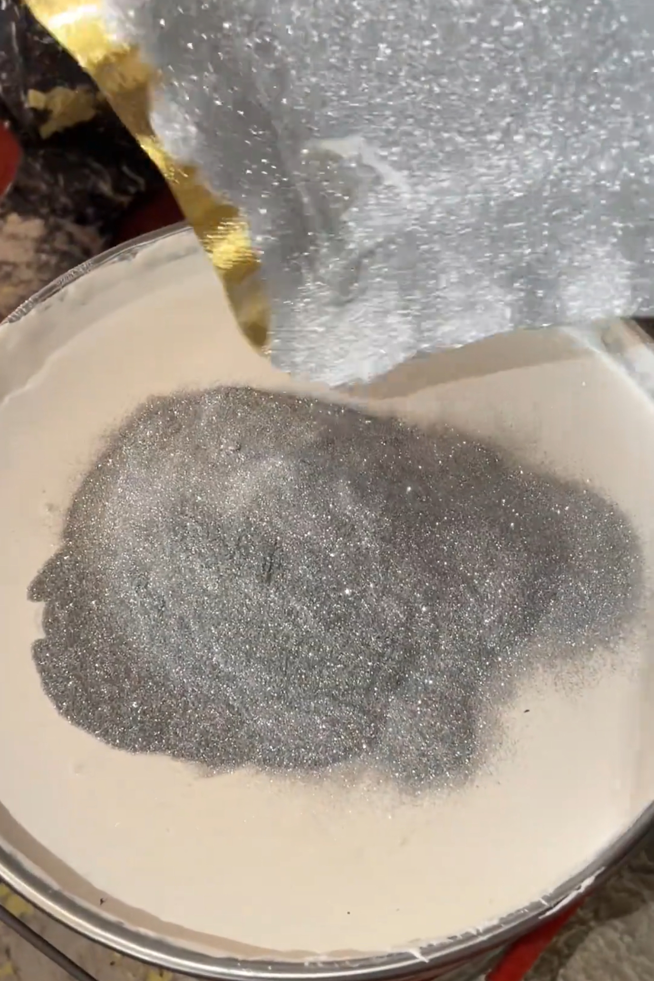 新款装修小众银粉闪粉亮片闪光粉喷漆艺术漆闪粉闪粉墙漆创意颜料