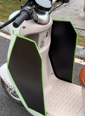 新款前挡风板防雨防晒挡风遮雨电瓶车前侧挡风电动车简约黑色