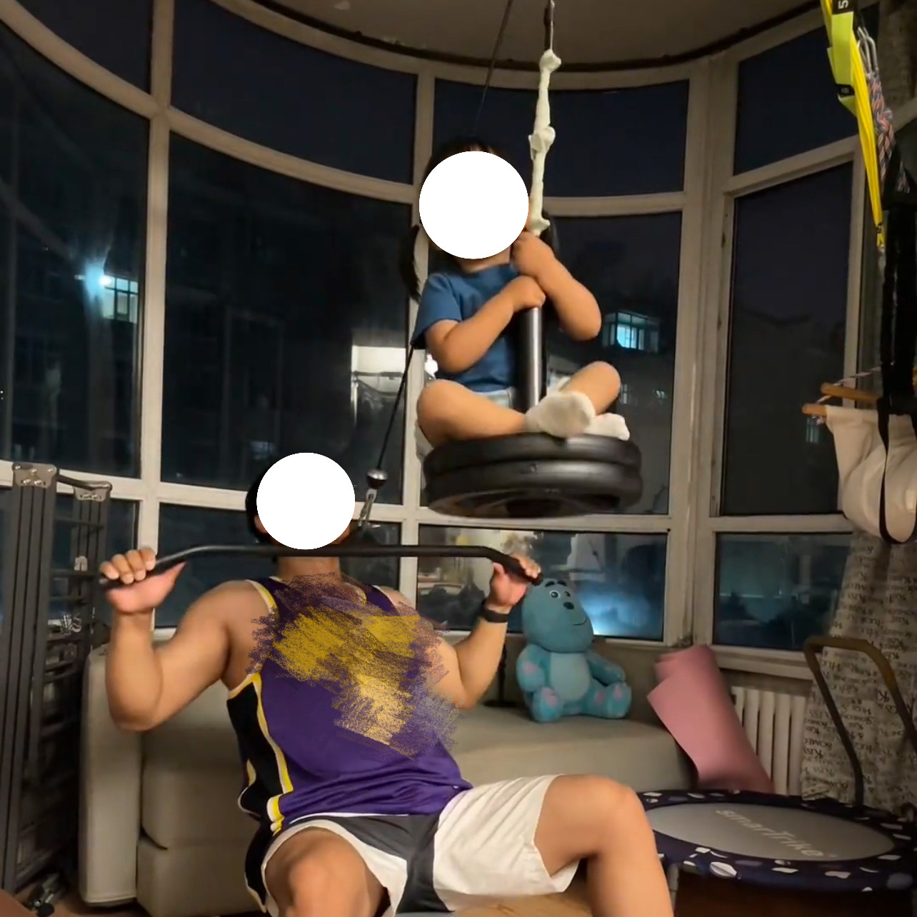 配件家用高位下拉飞鸟器械滑轮钢丝绳多功能新款自制健身器材小型