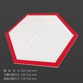 六边形拉丝透明亚克力有机玻璃卡槽造型文化照片墙公示加工定制