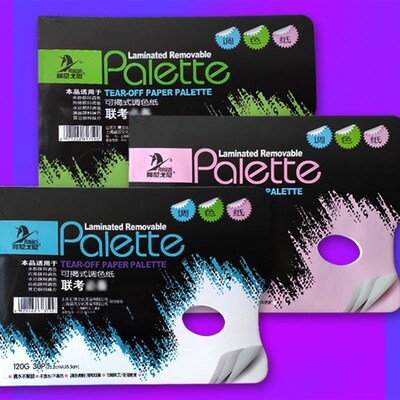 阿尼戈尼可撕免洗纸质调色本 一次性调色盘 调色纸板 免洗调色板