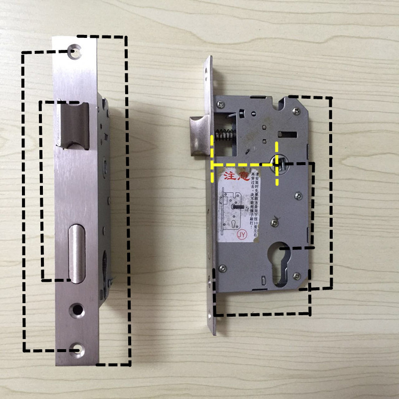58锁体5850圆口圆头锁体180mm不锈钢加重弹簧锁体 机械锁体分体锁