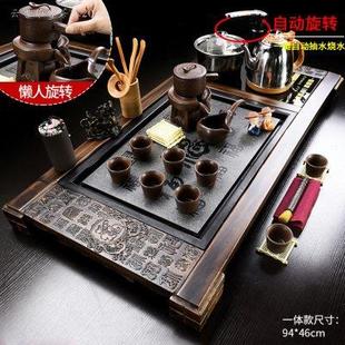 家用茶台一体全自动烧水茶壶茶杯整套办公大茶盘 功夫紫砂茶具套装