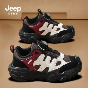 jeep童鞋男童运动鞋防滑秋季2025新款网面透气男孩跑步鞋儿童鞋子
