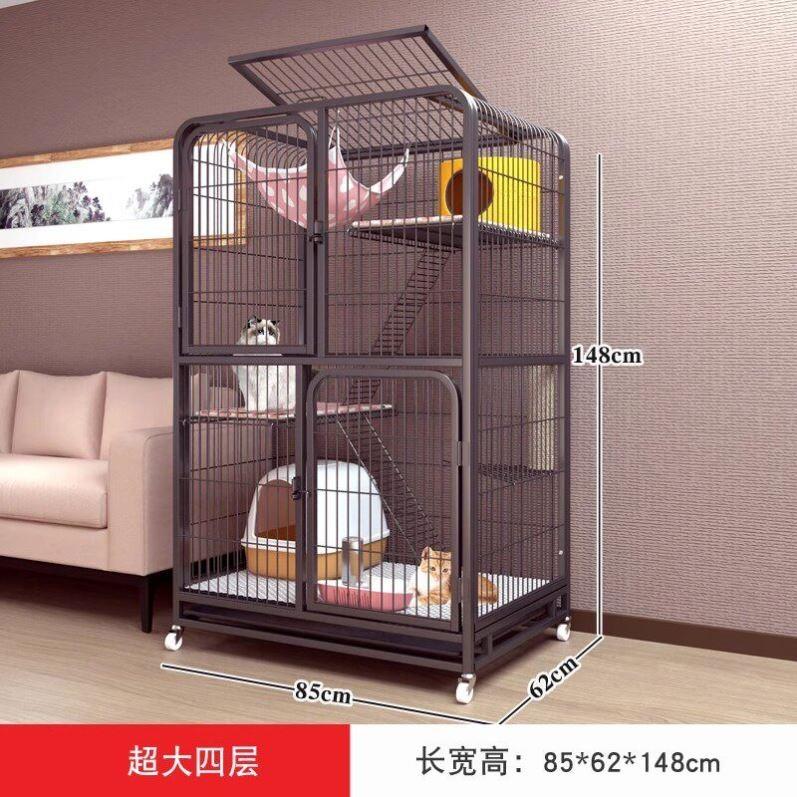 家用室内猫笼猫屋一体带厕所 华美龙多层猫别墅超大空间设计