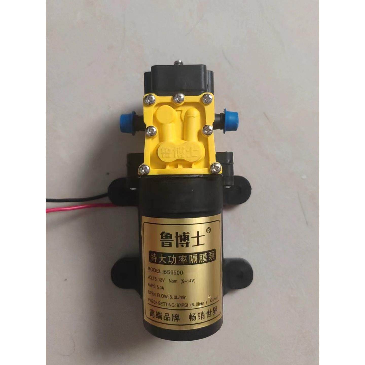 新型2023雨露Dp-521水泵12V直流微型隔膜泵自吸泵洗车喷水器