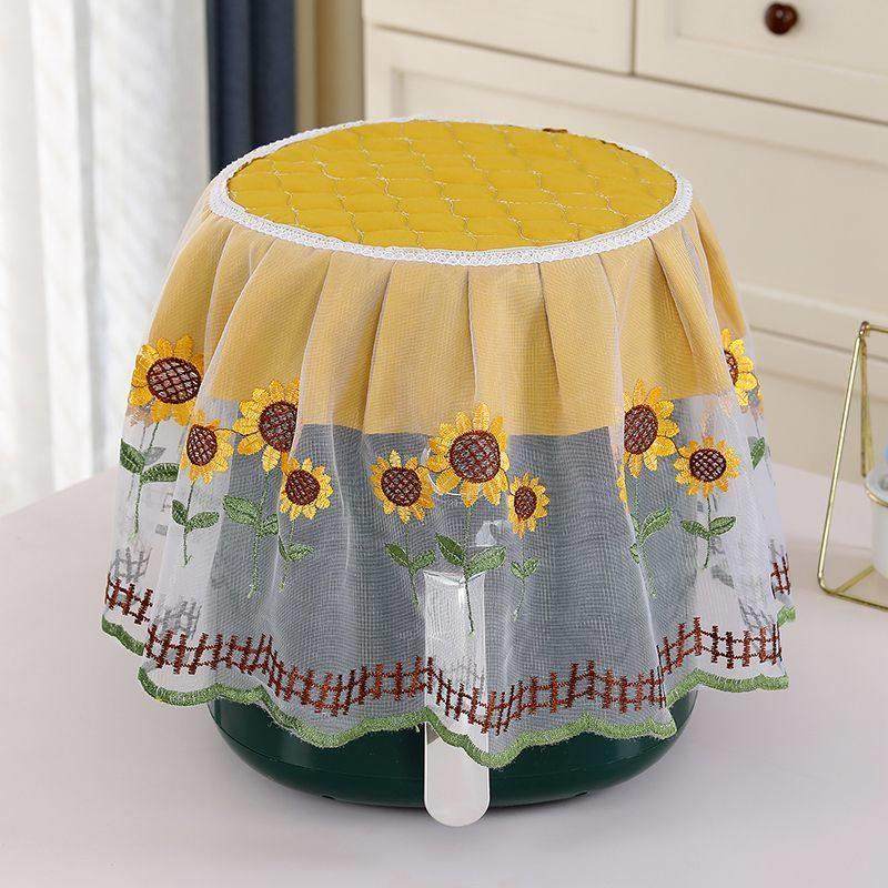 空气炸锅防尘罩电饭锅防尘套厨房电器防尘保护套蕾丝布艺盖巾盖布