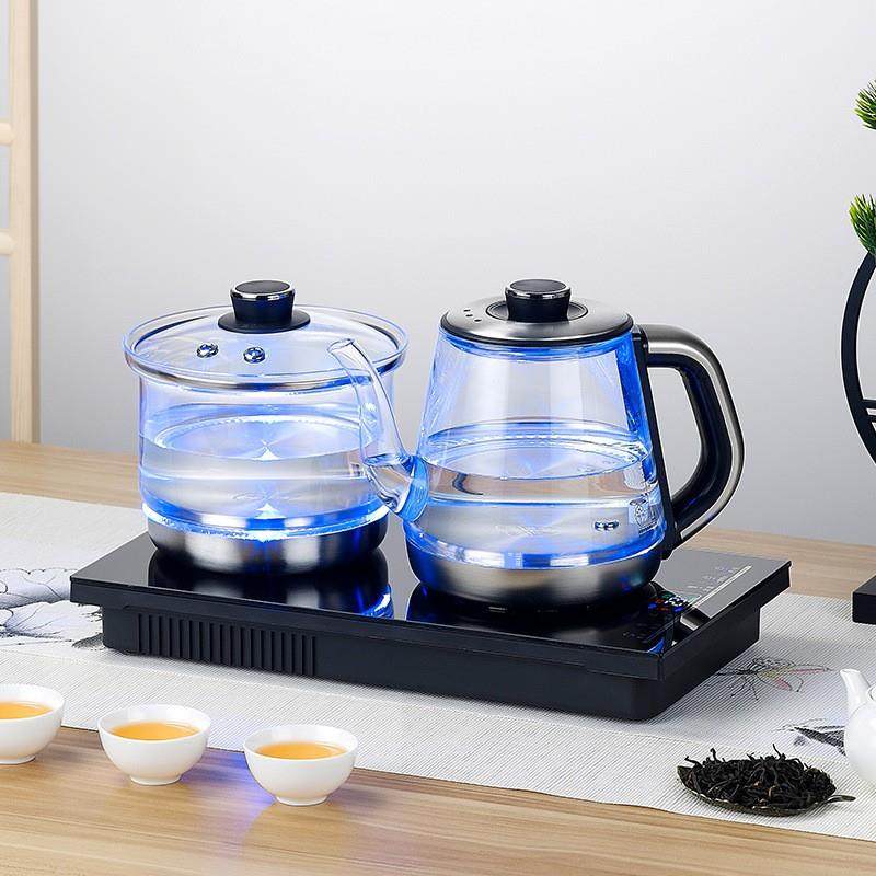 全自动底部上水壶电热烧水壶茶台一体茶炉家用变频恒温玻璃煮茶壶