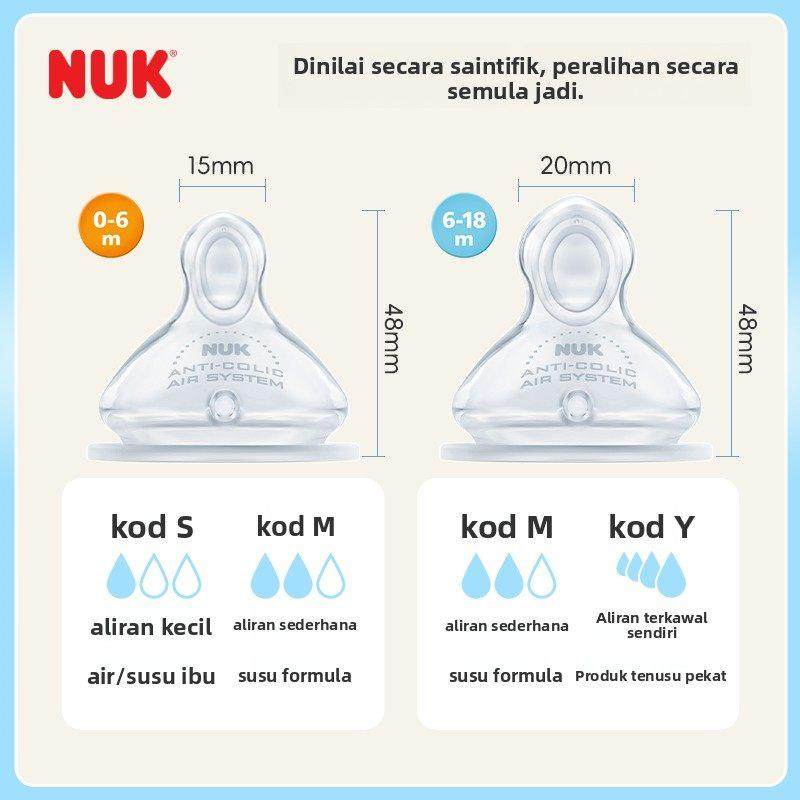 NUK德国宽口径婴儿奶嘴宝宝奶瓶配件新生儿防胀气0-6个月一岁以上,婴童用品,奶嘴/安抚奶嘴,淘宝优惠券,粉丝福利购,淘宝优惠卷