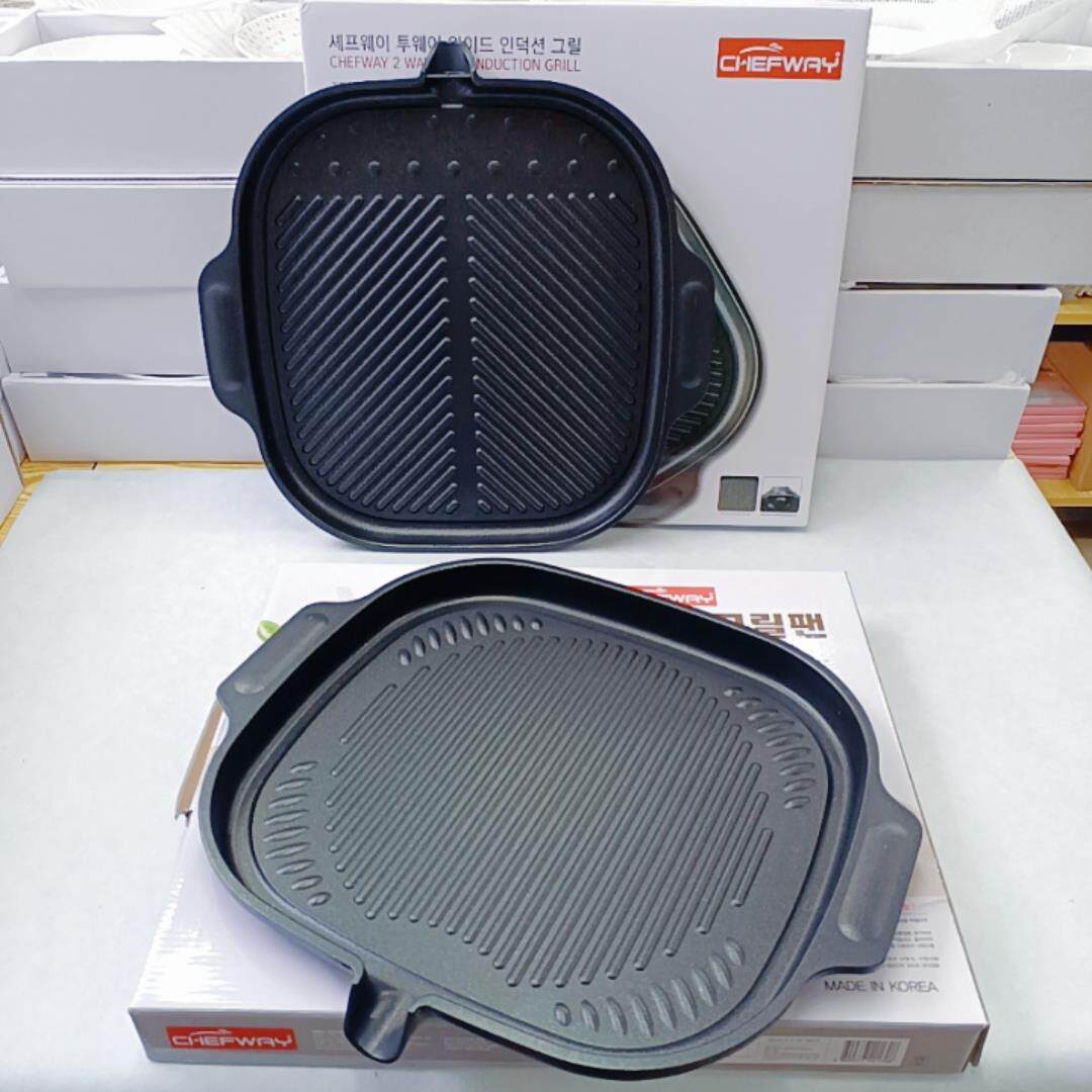 韩国Chefway麦饭石韩式烧烤烤肉盘 多种尺寸 家庭饭厅两用