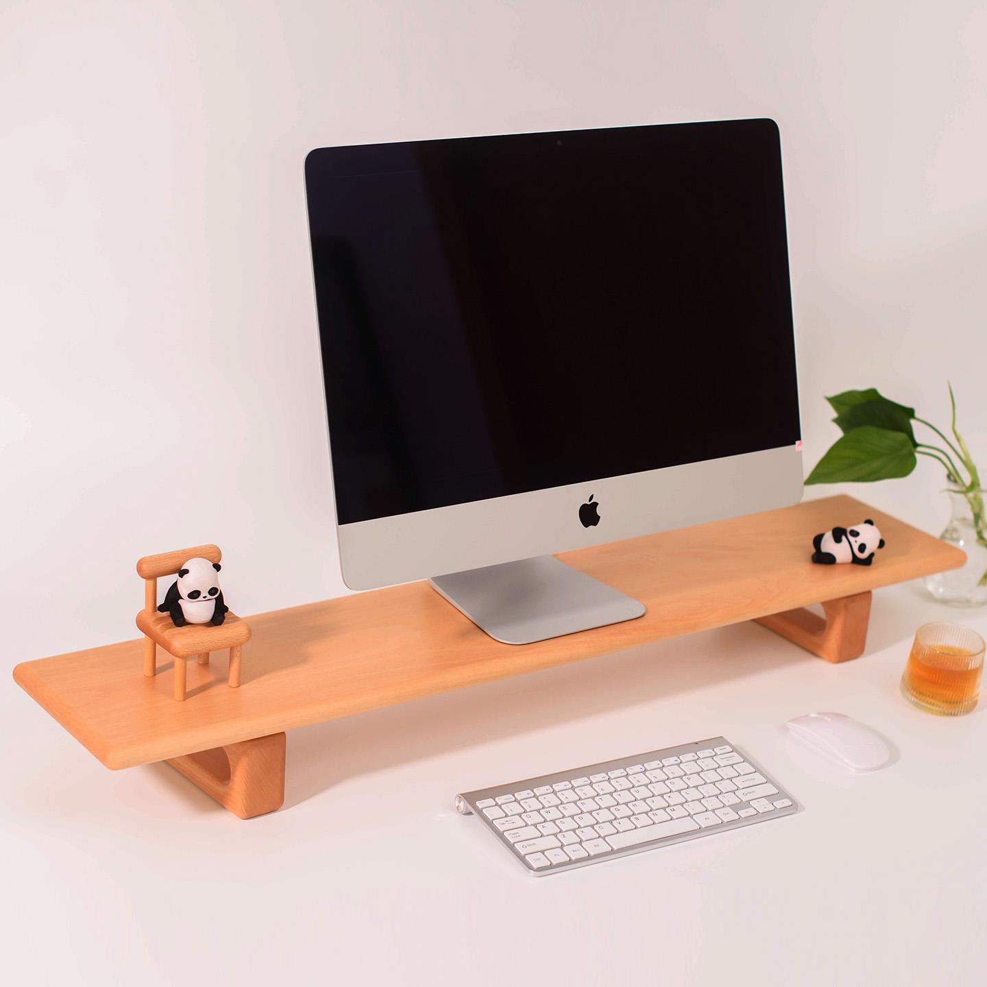 显示器增高架实木电脑桌面垫高收纳支架置物架台式显示屏垫高底座