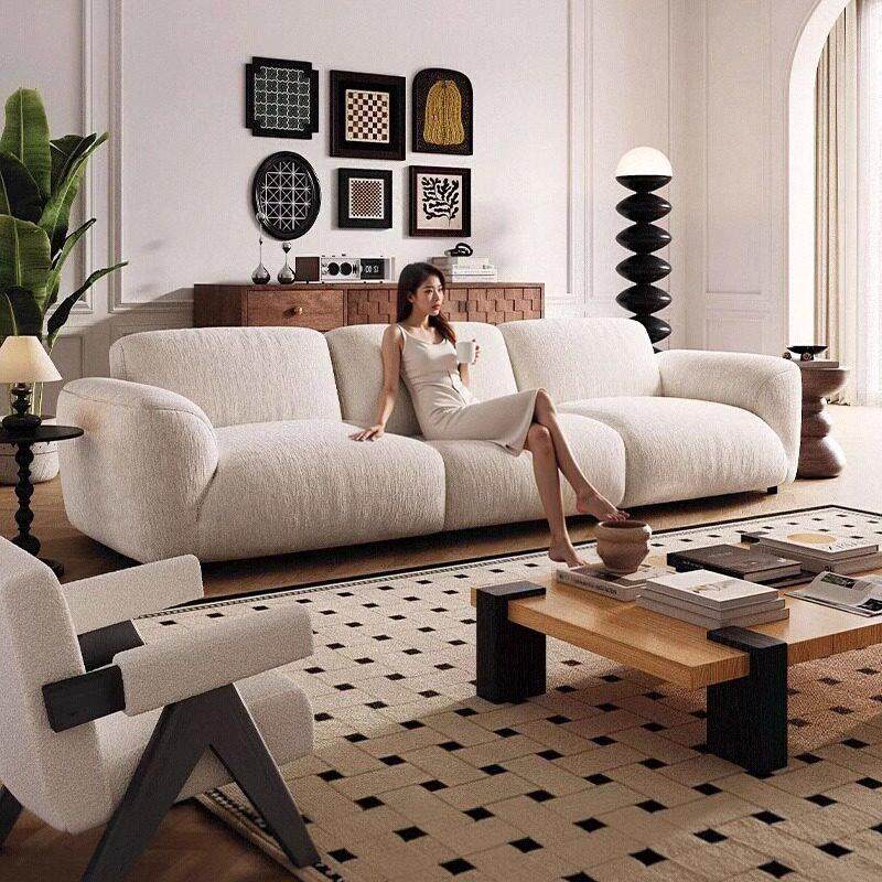 高档可全拆洗格兰德雪尼尔布艺沙发小户型客厅可调节靠背棉麻