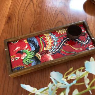 特价回馈老顾客创意双面用立体浮雕手绘陶瓷托盘茶盘也可做瓷板画