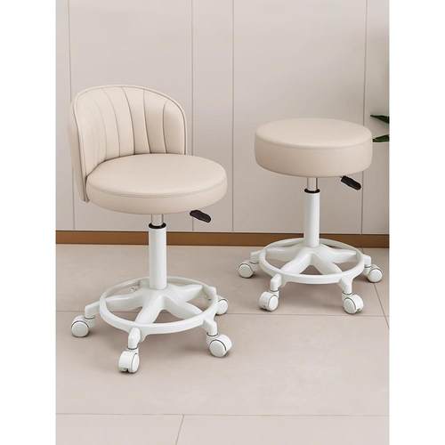 美容院椅子美容凳子滑轮凳家用升降圆凳美甲美发大工凳女生梳妆椅