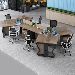 办公桌子办公室职员桌工位员工四人位办公桌椅组合套装钢架办公桌