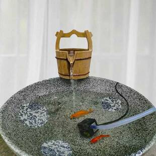 景908陶瓷水摆鱼缸流水器养鱼循环水流系统水缸件造摆件水桶过过