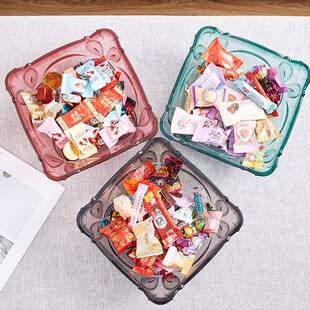 干糖盒果盘客厅简约现代带盖密封塑零食盘GP02-A料分格坚果果结婚