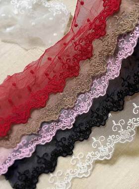 衣3米 蕾丝花辅料网绣纱刺娃装饰di边y手42903工材料