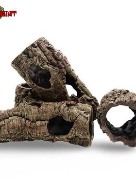 默认ZI5W爬宠虫软木树洞躲避树皮穴爬守宫角鬃狮睫蜘蛛树蛙饲养箱