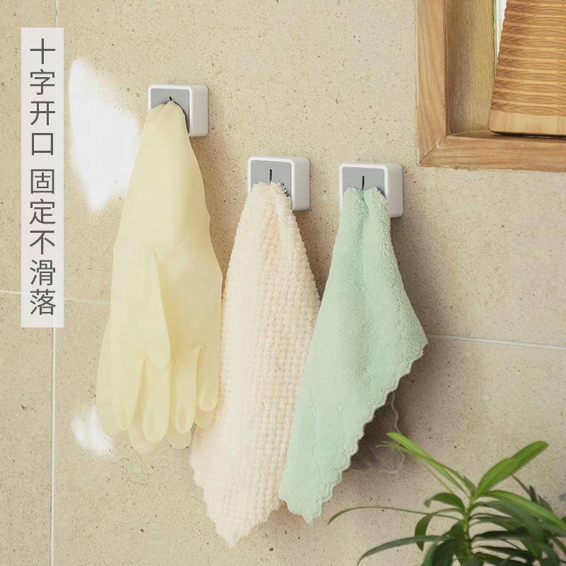 毛巾收纳挂塞无痕免默认EYID打孔硅胶墙上布卫生间浴室擦手抹洗脸