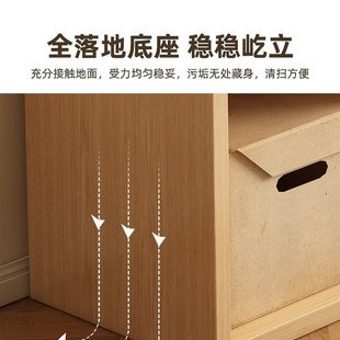 带门书架落地家用l简易格子柜置物架客厅储物收纳柜自由组合矮书